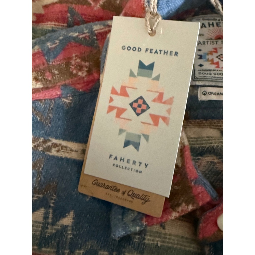Faherty Canyon Overshirt x Doug Good Feather Artist Series XL - Picture 5 of 11